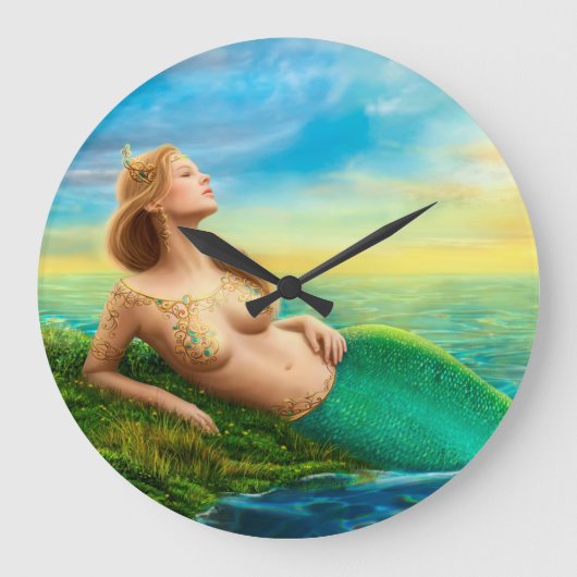 Clocks Fantasy Mermaid Grote Klok (Voorkant)