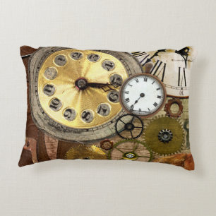 Clocks oude Steampunk Art Accent Kussen