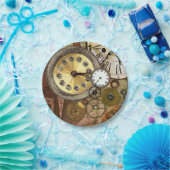 Clocks oude Steampunk Art Papieren Bordje (Feest)