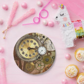 Clocks oude Steampunk Art Papieren Bordje (Feest)