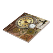Clocks oude Steampunk Art Tegeltje (Zijkant)