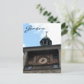 clocktower genève briefkaart (Staand voorkant)