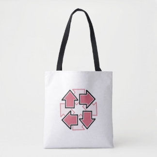 Clockwise Arrows Minimal Geometric Red Draagtas