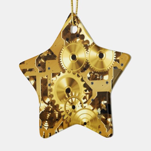 Clockwork 1 ster keramisch ornament (Links)
