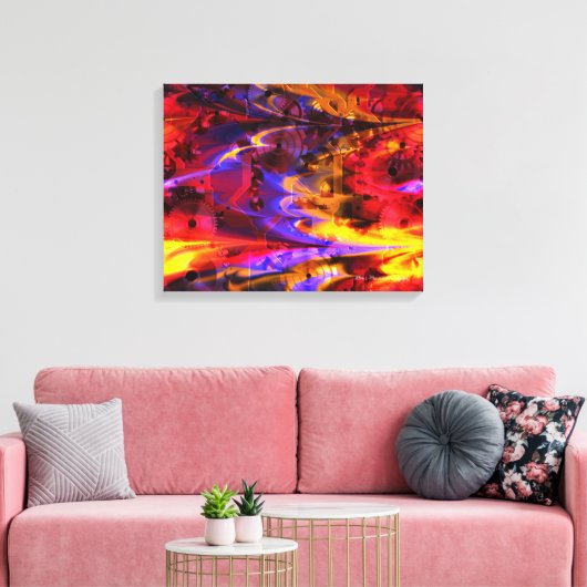 Clockwork 2 gewikkeld canvas afdruk (Insitu (Woonkamer))