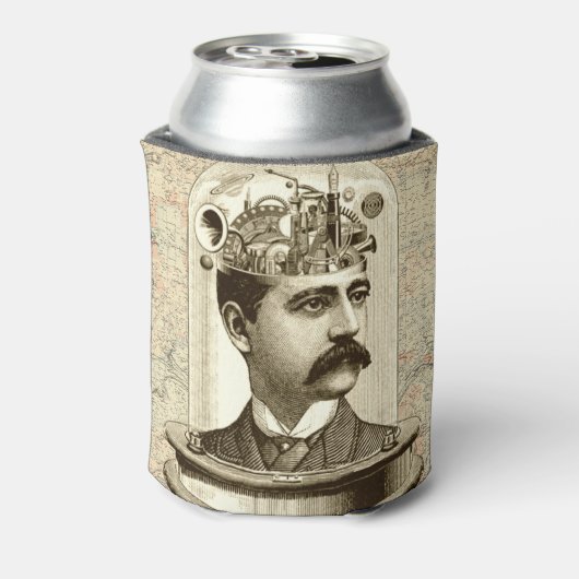 Clockwork Brain STEAMPUNK Blikjeskoeler (Blikje Achterkant)