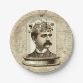 Clockwork Brain STEAMPUNK  Papieren Bordje (Voorkant)
