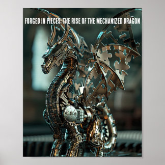 Clockwork Dragon Puzzle Poster