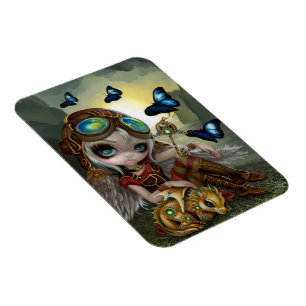 "Clockwork Dragonling" Flex Magnet Magneet
