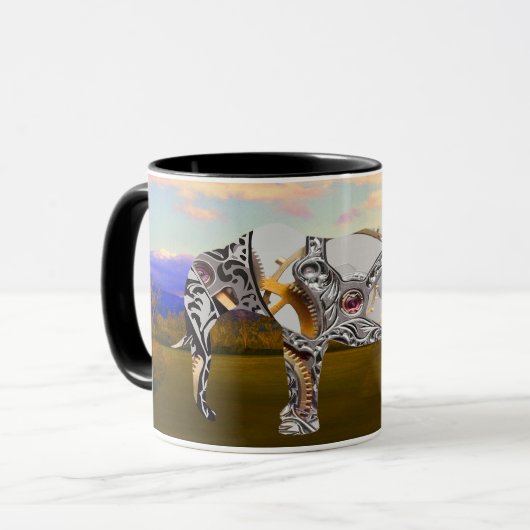 Clockwork Elephant Mok (Voorkant links)