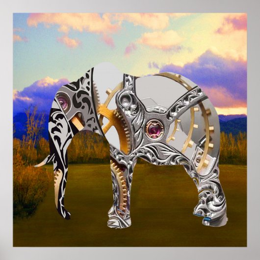 Clockwork Elephant Poster (Voorkant)