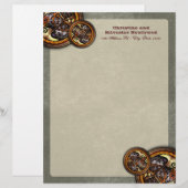 Clockwork en leer, briefhoofd (Voorkant / Achterkant)