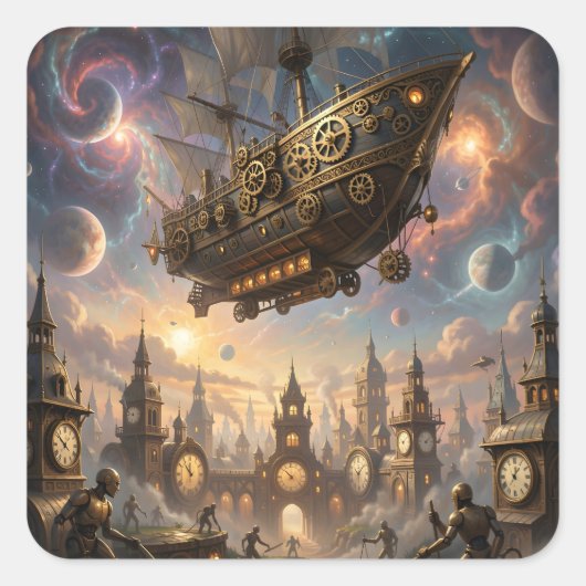 clockwork luchten stickers (Voorkant)