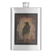 Clockwork Raven Heupfles (Voorkant)