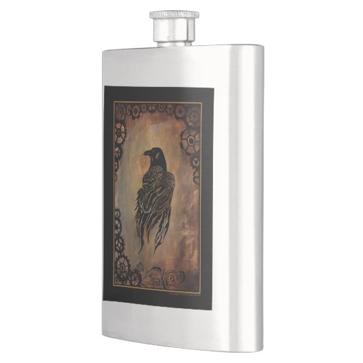 Clockwork Raven Heupfles (Links)