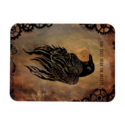 Clockwork Raven Magneet (Horizontaal)