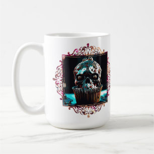 Clockwork schedel cupcake koffiemok
