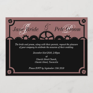 Clockwork Silhouette, trouwuitnodiging Kaart