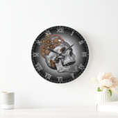 Clockwork Skull Cogs Steampunk Skeleton Gothic Grote Klok (Huis)
