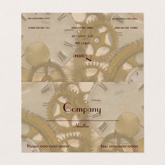 Clockwork Visitekaartjes (Buitenkant ongevouwen)