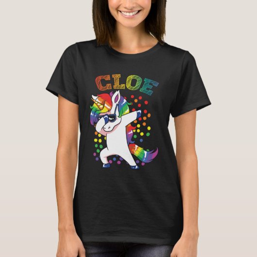 Cloe Dabbing Unicorn T-shirt (Voorkant)