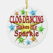 Clog Dancing Sparkles Keramisch Ornament (Voorkant)