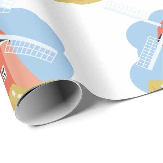 Clog en Windmill Cadeaupapier (Rol Hoek)