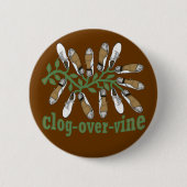 Clog over Vine Dance groot Ronde Button 5,7 Cm (Voorkant)