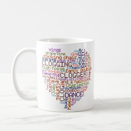Clogger Clogger Word Art Koffiemok (Links)
