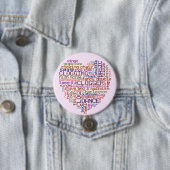 Clogger Clogging Word Art Large Ronde Button 7,6 Cm (In situ)