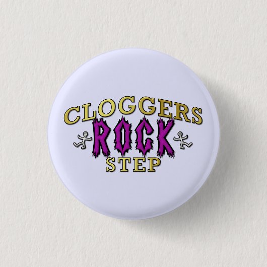 Cloggers Rock Step Clogging Dance Ronde Button 3,2 Cm (Voorkant)
