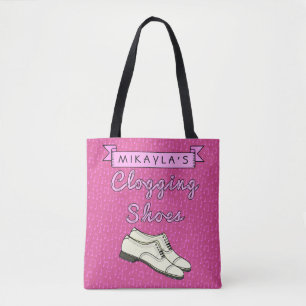Cloggers voor blokshows roze Gepersonaliseerde n Tote Bag