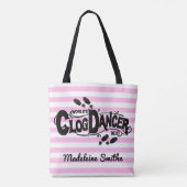 Clogging Clog Dancer roze  kijk | Naam toevoegen Tote Bag (Achterkant)
