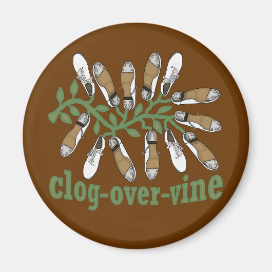 Clogging Dancers Clog Over Vine Funny Magneet (Voorkant)