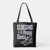 Clogging Gift Funny Happy Dance Draagtas (Achterkant)