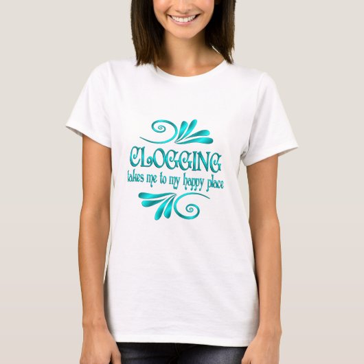 Clogging Happy Place T-shirt (Voorkant)