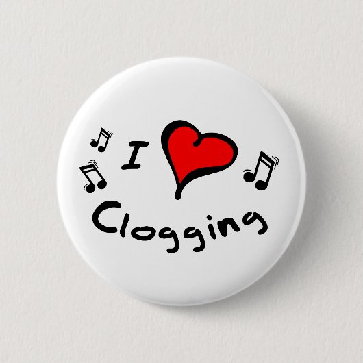 Clogging I Heart-Love Button (Voorkant)