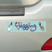 Clogging Love Stars Hearts Bumpersticker (Op auto)