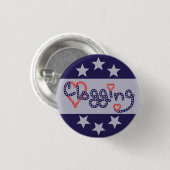 Clogging Love Stars Hearts Ronde Button 3,2 Cm (Voorkant /achterkant)