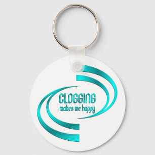 Clogging maakt me gelukkig sleutelhanger