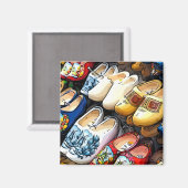 Clogs, Amsterdam, Pays-Bas/Hollande - Magnet (Recto/Verso)