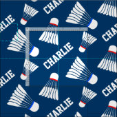 Cloison de Badminton bleu nom tissu motif (Carreau)
