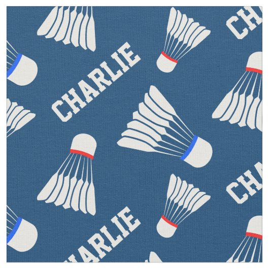Cloison de Badminton bleu nom tissu motif (Fermer)