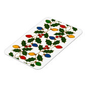 Cloisonne Art Christmas Lights and Holly Magneet (Linkerzijde)