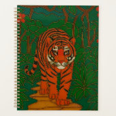 Cloisonne Art Tiger on the Jungle Path (Devant)