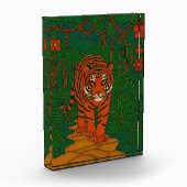 Cloisonne Art Tiger on the Jungle Path Fotoblokken (Links)