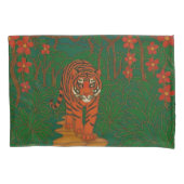 Cloisonne Art Tiger on the Jungle Path Kussensloop (Voorkant)
