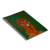 Cloisonne Art Tiger on the Jungle Path Notitieboek (Rechterzijde)