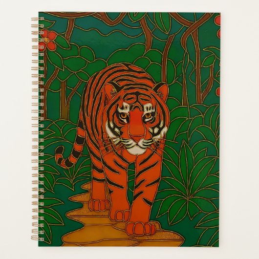 Cloisonne Art Tiger on the Jungle Path Planner (Voorkant)