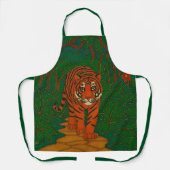 Cloisonne Art Tiger on the Jungle Path Schort (Voorkant)